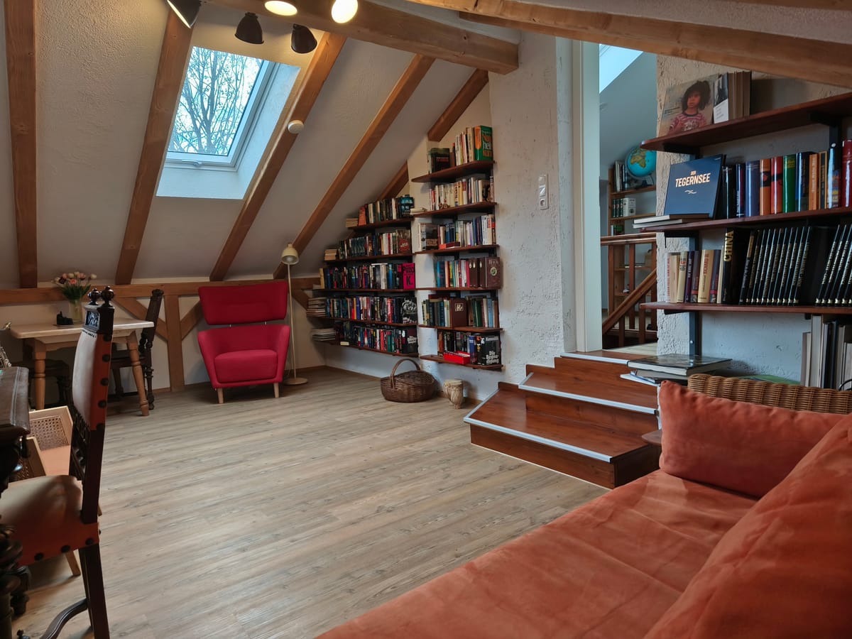 Schlafzimmer mit Bergblick